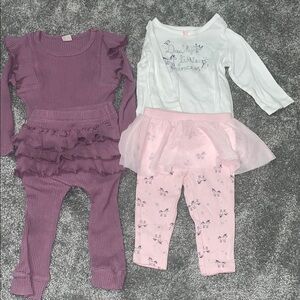 6mo Carter's Pink Set & Purple Matching Set